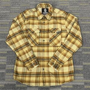 Zero Foxtrot The Zero Flannel Shirt Mens Large Button Front Plaid Military Life
